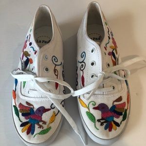 Authentic Otomi, hand embroidered tennis shoes